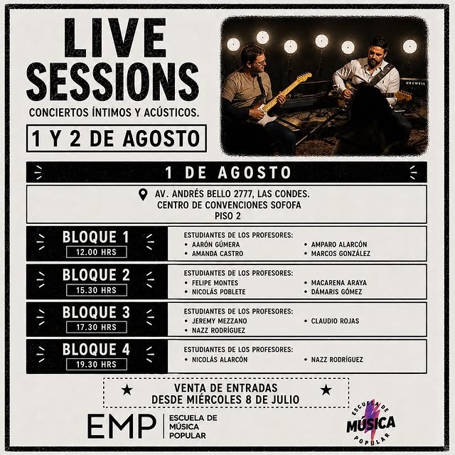 Afiche Live Sessions